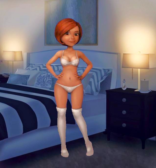 ブラジャー 胸 ヘレン・パー パンティー ストッキング the_incredibles 太もも 下着