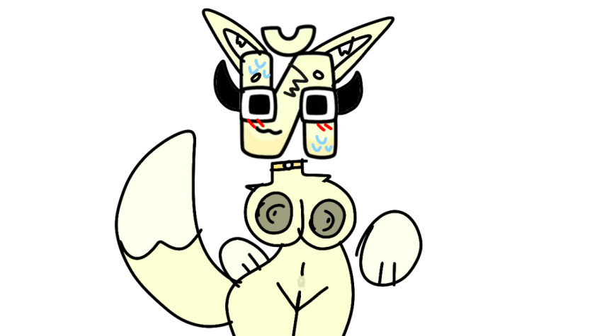 1girl abbygale_purple_eevee_kit alphabet_(mike_salcedo) anthro 胸 ekrotkaye/й(ralr) 毛皮で覆われた furry_女性 高解像度の猫 ralr uwu yellow_body