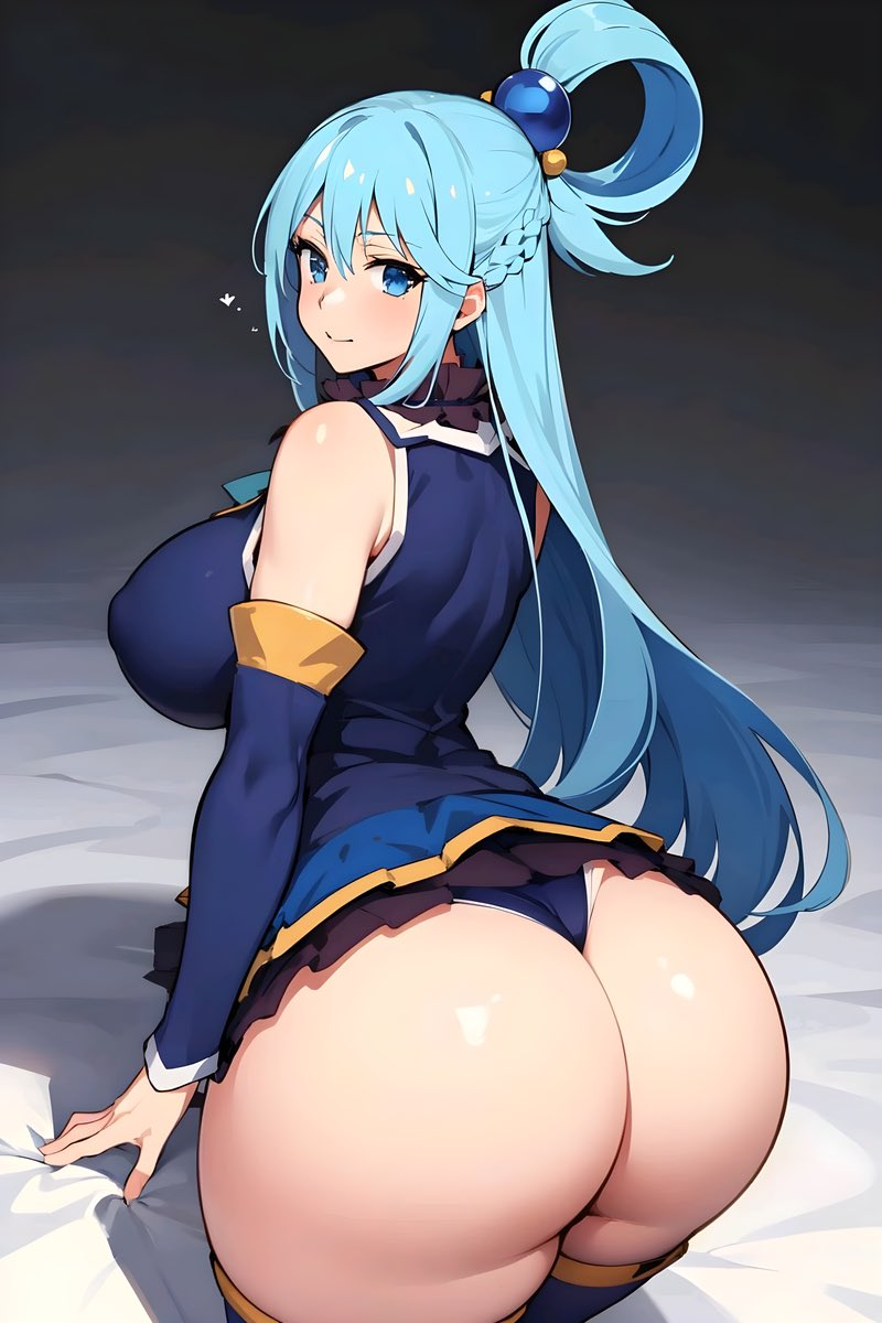 1girl ai_generated aqua_(このすば) 巨乳 青い目 おっぱい この素晴らしい世界に宿福を! 安定した拡散