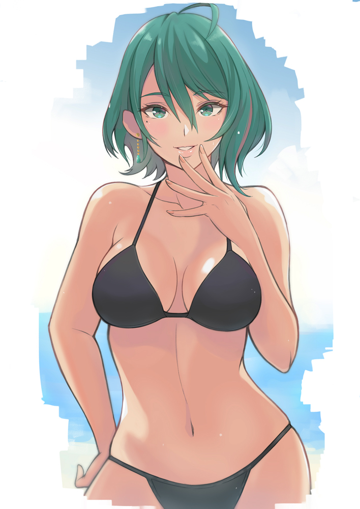 1女の子 1女の子 アホ毛 魅惑的な 非対称ヘア 巨乳 ビキニ 黒ビキニ 赤面 胸の谷間 コメント コントラポスト カウボーイショット デッドオアアライブ デッドオアアライブ6 デッドオアアライブエクストリーム デッドオアアライブエクストリーム2 デッドオアアライブエクストリーム3 デッドオアアライブエクストリーム3 フォーチュン デッドオアアライブエクストリーム ビーチバレーボール デッド_or_alive_xtreme_venus_vacation イヤリング 緑の目 緑の髪 髪の間の目 手で自分の腰 手で口にジュエリー 小錦_(52siki) 唇 見つめる ほくろ 目の下の多色髪 おへそ分け 唇 ピンクの髪 短い髪 シンプルな背景 笑顔 立っているお腹 縞模様の髪 水着 tamaki_( doa)テクモツートン_髪白_背景