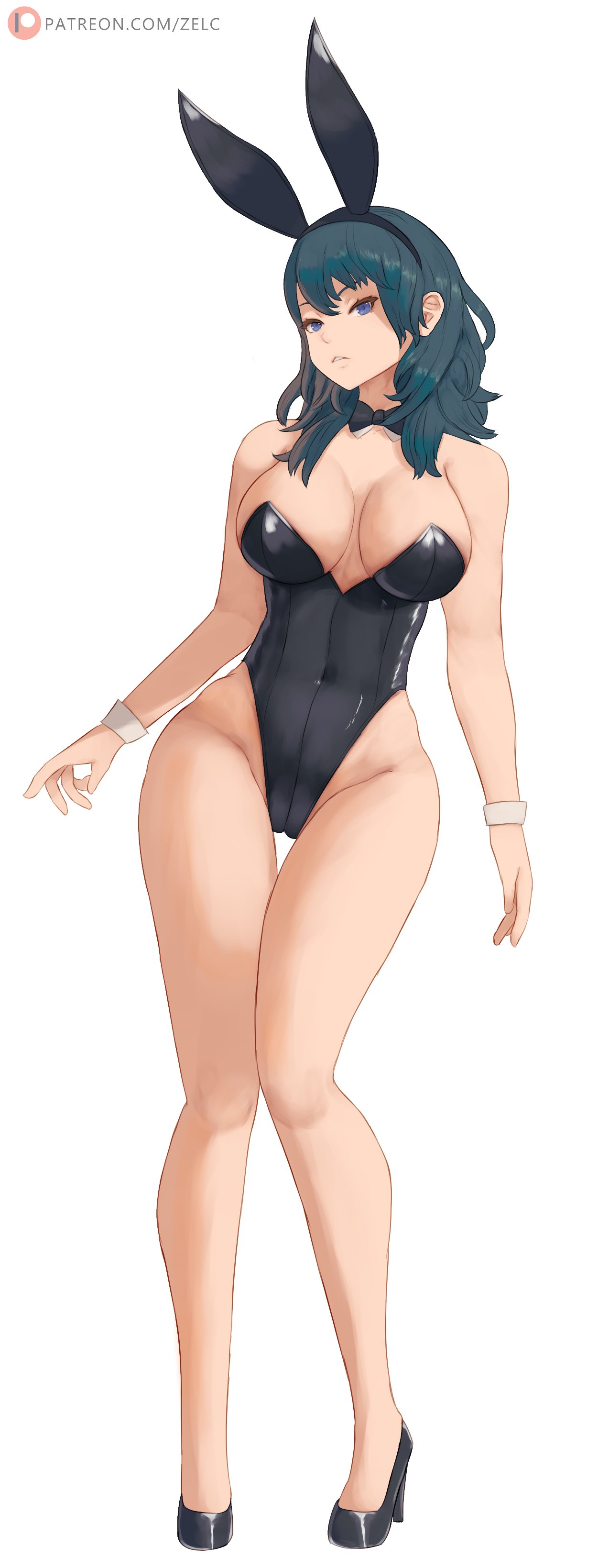 女の子 1 人 不条理な魅力的な動物の耳 裸の肩 大きな胸 黒のレオタード 青い目の弓 蝶ネクタイの胸 バイレス_(ファイアーエンブレム) バイレス_(ファイアーエンブレム)_(女性) 解説 覆われている_へそ 切り離された襟 英語_コメント 偽の動物の耳 ファイアーエンブレム ファイアーエンブレム:_スリーハウス 全身 ハイ_ヒール ハイレゾ ハイレグ 膝_一緒_足_離れたレオタード 長い髪 見る人 任天堂 唇を分けたプレイボーイ バニー ウサギの耳 ストラップレス ストラップレスレオタード ティールヘア 手首カフス ゼルク-顔