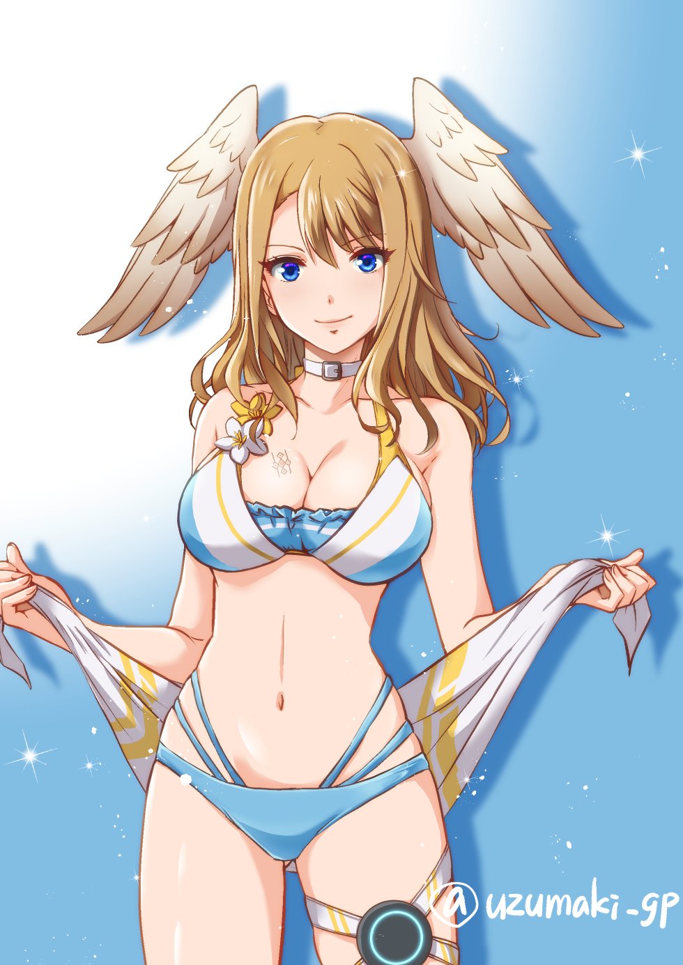 1女の子 1女の子 1女の子 魅力的な 代替コスチューム 巨乳 金髪 青い目 ユニー(ゼノブレイド) 女性専用 ニンテンドー水着 うずまきGP ゼノブレイド(シリーズ) ゼノブレイド_クロニクルズ_3