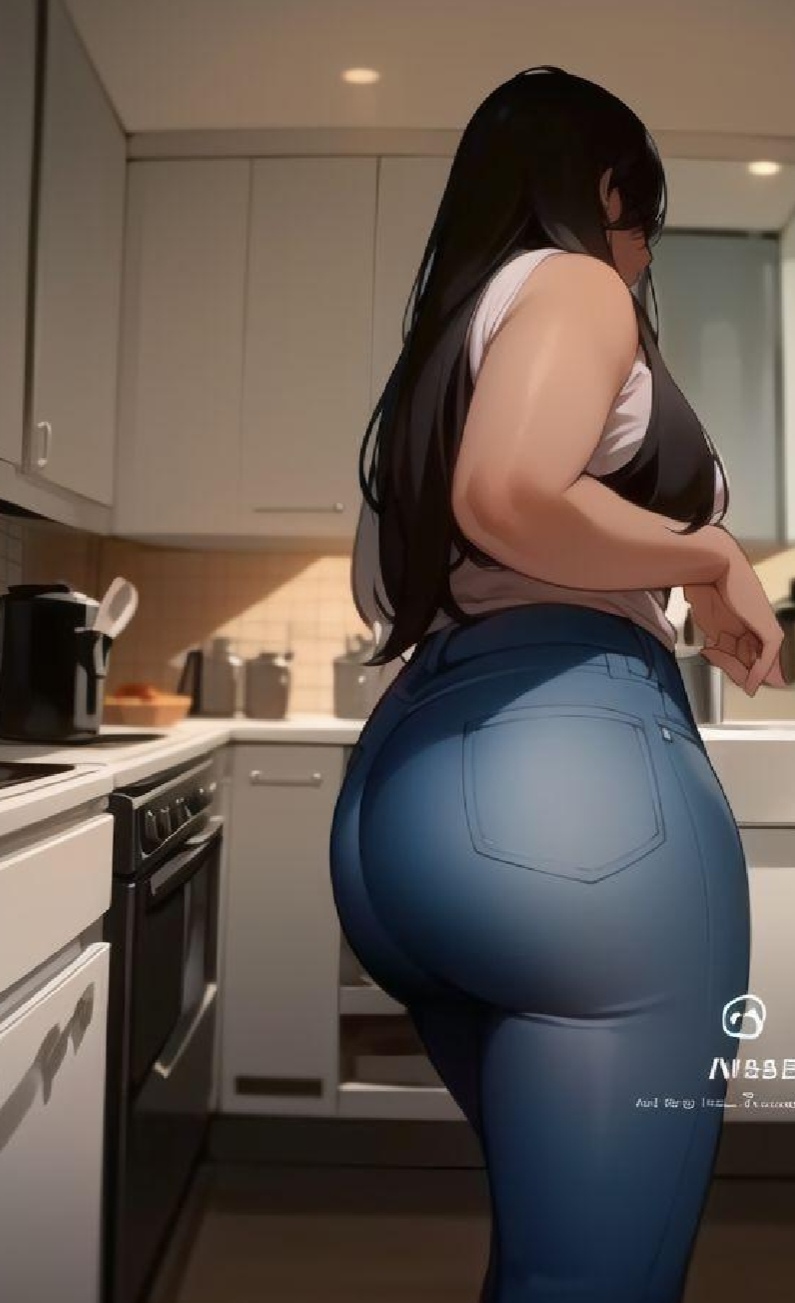 ai_generated お尻キッチン Thick_ass