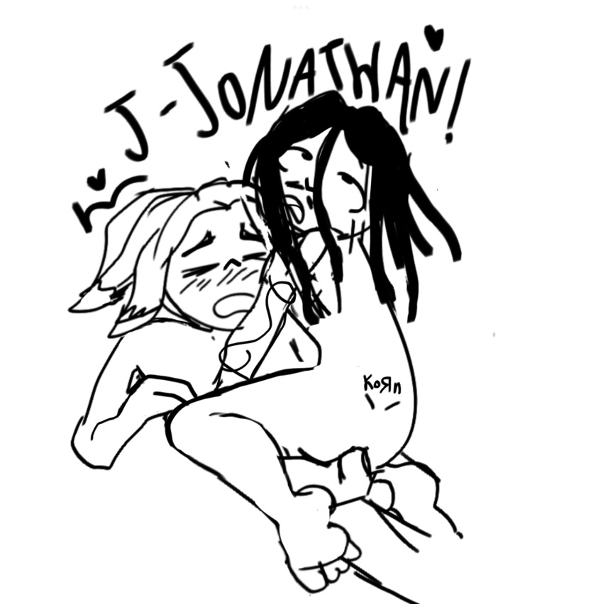 2boys アナル james_shaffer jonathan_davis korn 男性 男性のみ 衣服なし 色なし repost_from_rule34_us 白背景 やおい yelling_in_pleasure