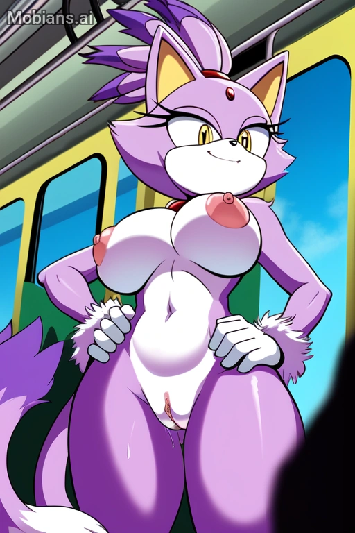 ai_generated blaze_the_cat 胸 mobians.ai 乳首 ヌード sonic_the_hedgehog_(シリーズ)