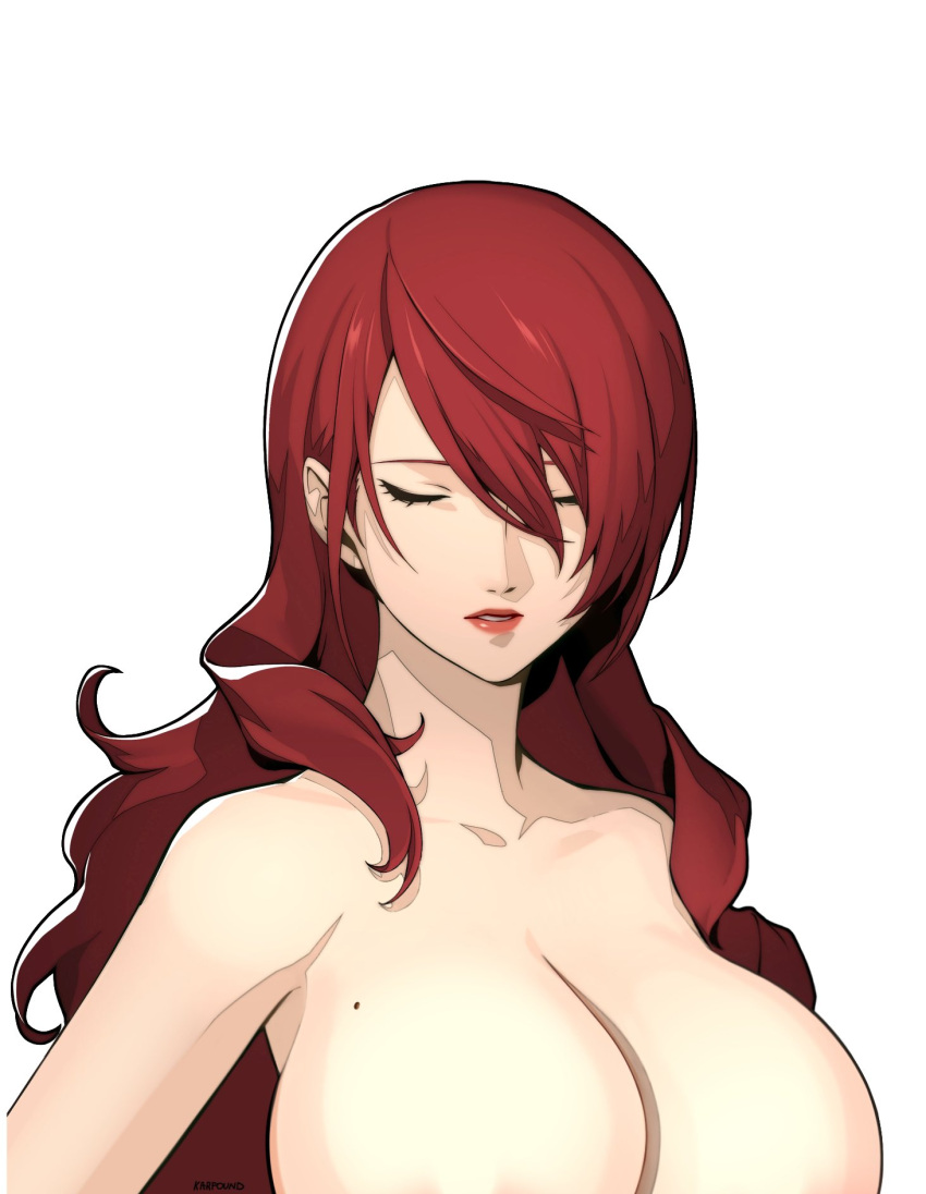1 人の女の子 1 人の女の子 1 人の女の子 2d 2d_(アートワーク) 代替バージョンあり 肩出し 巨乳 巨乳 胸の谷間 目を閉じた 完全に裸 完全に裸の女性 完全にヌード 完全にヌードの女性 デジタルメディア_(アートワーク) 編集 女性フォーカス 女性のみ 片目の上に髪 巨大な胸 カーファウンド 色白の女性 唇 口紅 長髪 女神転生 切城ミツル ほくろ 胸のほくろ 裸の女性 ヌード ヌード ヌードの女性 口を開けた ペルソナ ペルソナ3 ペルソナ3リロード 赤髪 赤い唇 肩 ソロ女性 ソロフォーカス スプライト スプライト編集 透かし 白背景