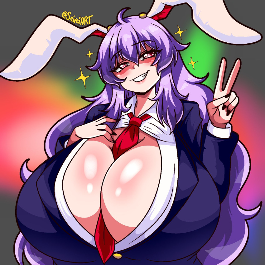 巨乳 紫髪 鈴仙・うどんげいん・イナバ セイレイアート 東方