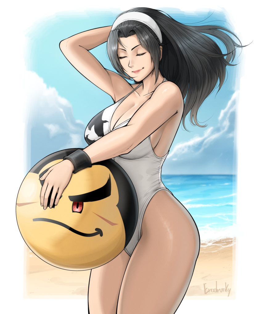 1女の子 魅惑的なビーチ 巨乳 青い空の谷間 閉じた目 エロドランキー 女性のみ ボールを持っている 風間潤 レオタード レッセインアニメ 熟女 ナムコ オーシャン ワンピースビキニ 鉄拳 tekken_2 tekken_8 tekken_tag_tournament tekken_tag_tournament_2 太い太もも